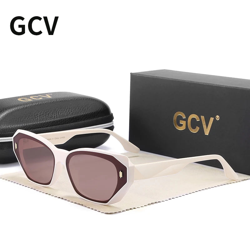 Brand Acetate Cat Eye Polarized Sunglasses Women Fashion Outdoors Eyewear Uv400 Ultraviolet-Proof Quality of Luxury Goods