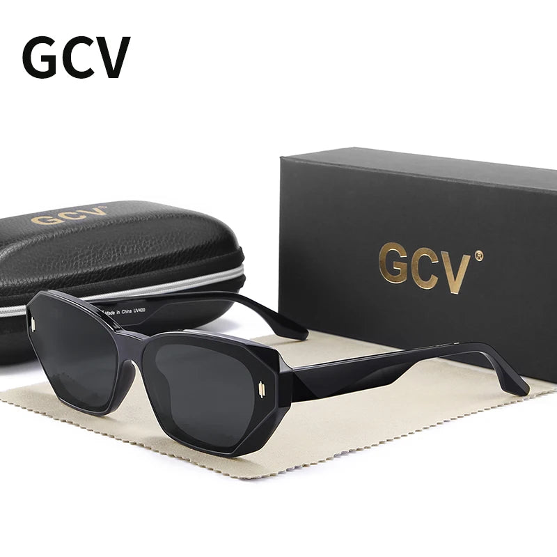 Brand Acetate Cat Eye Polarized Sunglasses Women Fashion Outdoors Eyewear Uv400 Ultraviolet-Proof Quality of Luxury Goods