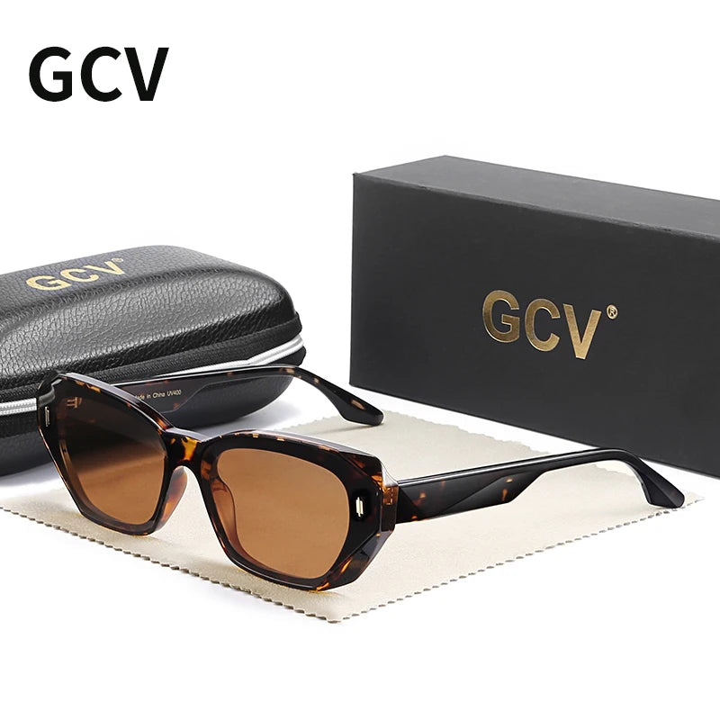 Brand Acetate Cat Eye Polarized Sunglasses Women Fashion Outdoors Eyewear Uv400 Ultraviolet-Proof Quality of Luxury Goods